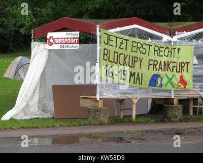 Blockupy 2013 Camp 4. Stockfoto