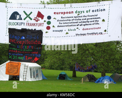 Blockupy 2013 Camp 1. Stockfoto