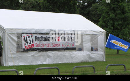 Blockupy 2013 Camp 6. Stockfoto