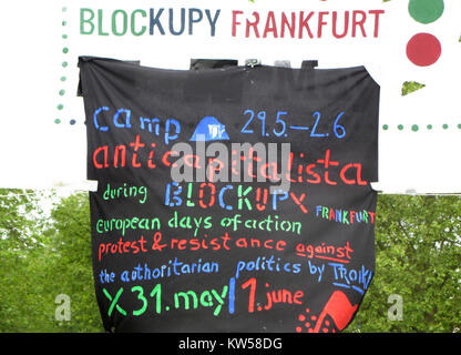 Blockupy 2013 Camp 9. Stockfoto