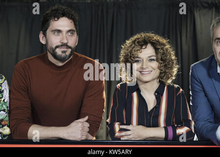 TV-Show "ARDE Madrid' Fotoshooting mit: Anna Rodriguez Costa, Paco Leon, Wo: Madrid, Spanien Wann: 28 Aug 2017 Quelle: Oscar Gonzalez/WENN.com Stockfoto