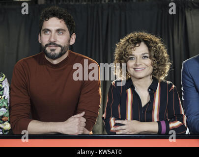 TV-Show "ARDE Madrid' Fotoshooting mit: Anna Rodriguez Costa, Paco Leon, Wo: Madrid, Spanien Wann: 28 Aug 2017 Quelle: Oscar Gonzalez/WENN.com Stockfoto