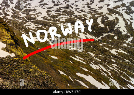 Die Nibbevegen Straße bis zum Dalsnibba Berg, Norwegen Stockfoto