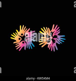 Menschen Hand Vektor logo Stock Vektor