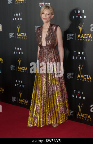 SYDNEY, AUSTRALIEN - Januar 30: Cate Blanchett kommt an der 3. jährlichen AACTA Preisverleihung im Stern am 30 Januar, 2014 in Sydney, Australien. Personen: Cate Blanchett Stockfoto