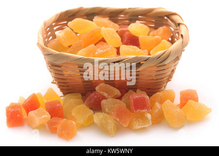 Getrocknete Früchte Aprikose und Papaya mit einigen anderen Stockfoto