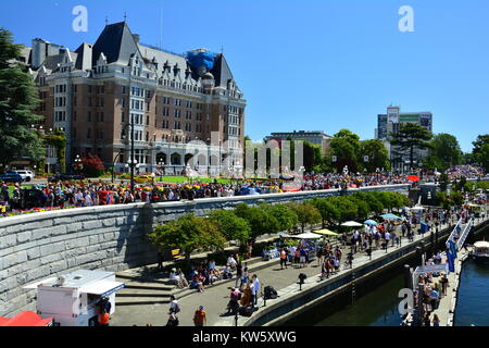 Oldtimer-Festival in Victoria BC, Kanada. Die Rallye des Deuce Coupés. Stockfoto