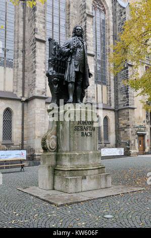 Leipzig bach Denkmal, Leipziger Bachdenkmal Stockfoto