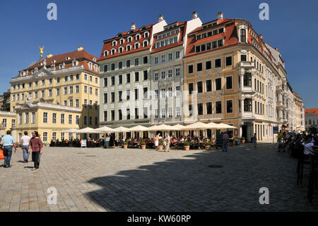 Rekonstruierten barocken im Neuen Markt, Dresden neuer Markt, Rekonstruierter Barock am Neumarkt Dresden Neumarkt Stockfoto