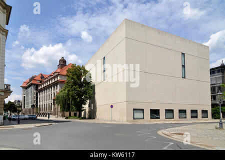 Anhang der Sächsischen Hauptstaatsarchiv Dresden, Erweiterungsbau des saechsischen Hauptstaatsarchives Stockfoto