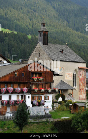 Süd Tirol alte Kirche in Taisten, Südtirol Urkirche in Taisten Stockfoto