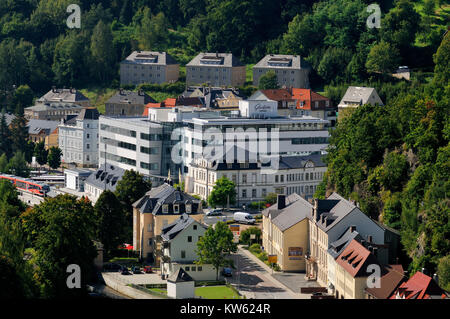 Sehen Sie sich die Stadt Glashütte, Uhrenstadt Glashütte Stockfoto