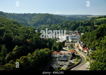 Sehen Sie sich die Stadt Glashütte, Uhrenstadt Glashütte Stockfoto