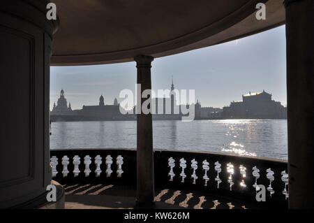 Japanischer Pavillon, Milch Pavillon, Terrasse Ufer, Dresden, Japanischer Pavillon, Milchpavillon, Terrassenufer Stockfoto