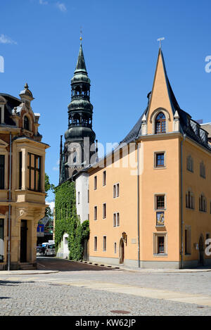 Sachsen, Zwickau, kleine Schiff in der Getreidemarkt, Sachsen, Schiffchen Herzogstand Stockfoto