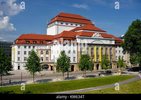 Dresden, staatliche Spielen Big House, Staatsschauspiel Grosses Haus Stockfoto