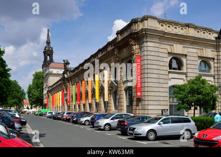 Dresden, historischen neuen Städter überdachte Markt, historische Markthalle Neustaedter Stockfoto