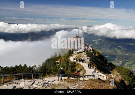 Vantage Point kehligen Stein, Aussichtspunkt Kehlstein Stockfoto