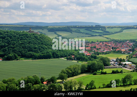 Mountain M?hl und Schloss M?hl, Muehlberg und Mühlberg Stockfoto