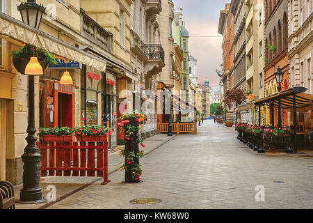 Vaci utca in Budapest Stockfoto