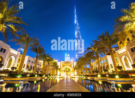 Burj Dubai (828 m) in der Innenstadt von Dubai, Vereinigte Arabische Emirate Stockfoto