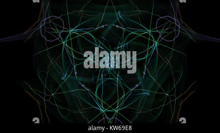 Symmetrische und farbenfrohen Design durch digitale Grafik gemacht. Seide Symmetrie Serie. Stockfoto