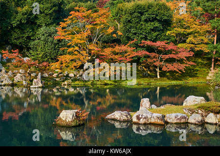 Japan, Honshu Island, Region Kansai, Kyoto, Arashiyama, Tenryuji Temple, UNESCO-Weltkulturerbe, Zen Garden Stockfoto