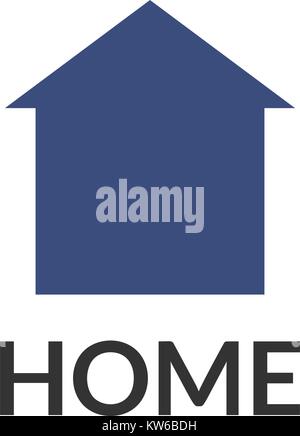 Einfache home Symbol auf weißem Hintergrund Stock Vektor