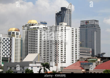 Neue skyscrepers in der Innenstadt von Bangkok, Thailand Stockfoto