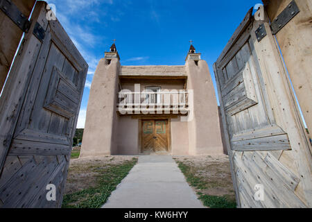 Kirche von Santo Tomas Del Rio de Las Trampas, Las Trampas, New Mexico Stockfoto