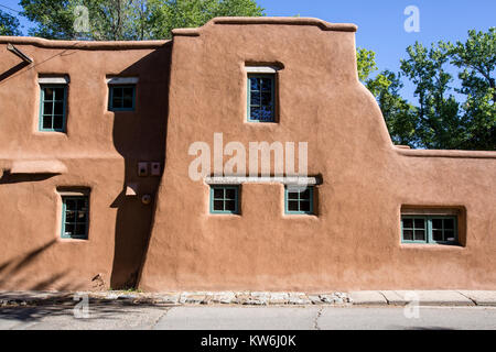 Canyon Road adobe Häuser, Santa Fe, New Mexico Stockfoto