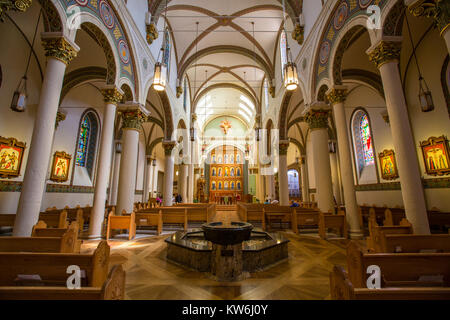 Kathedrale Basilica des Heiligen Franziskus von Assisi, Santa Fe, New Mexico Stockfoto