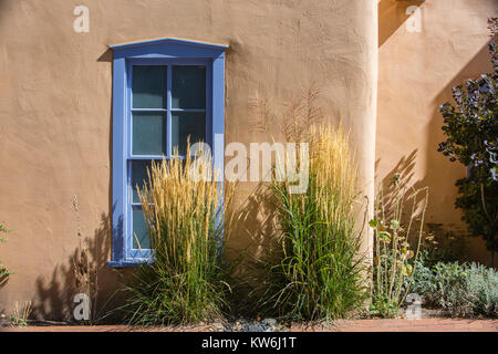 Canyon Road adobe Häuser, Santa Fe, New Mexico Stockfoto