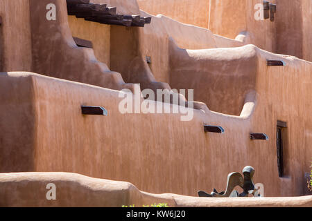 Canyon Road adobe Häuser, Santa Fe, New Mexico Stockfoto