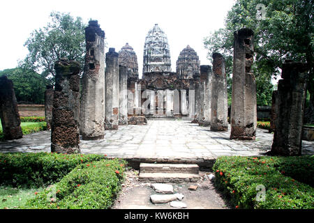 Prangs in Wat Si Sawai, Sukhotai, Thailand Stockfoto