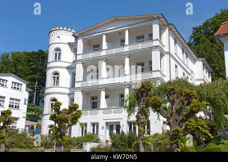 Spa Architektur an der Wilhelm Straße von Sellin, Insel Rügen, Mecklenburg-Vorpommern, Ostsee, Deutschland, Europa Stockfoto