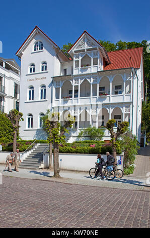 Spa Architektur an der Wilhelm Straße von Sellin, Insel Rügen, Mecklenburg-Vorpommern, Ostsee, Deutschland, Europa Stockfoto