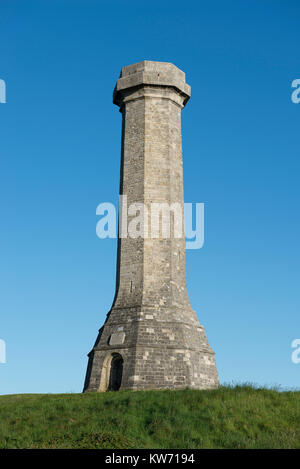 Die Hardy Denkmal errichtet wurde 1844 in Erinnerung an Vizeadmiral Sir Thomas Masterman Hardy, Flag Kapitän der HMS Victory in der Schlacht von Trafalgar. Stockfoto