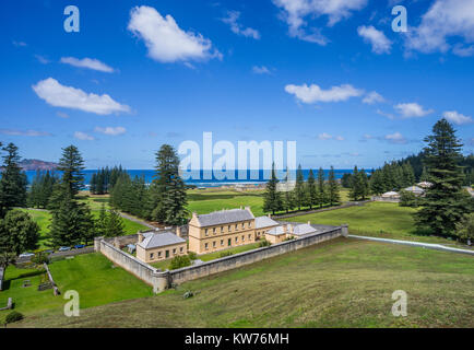 Norfolk Island, Australische externe Gebiet, Kingston, Blick auf die Alte Kaserne auf Qualität Zeile Stockfoto