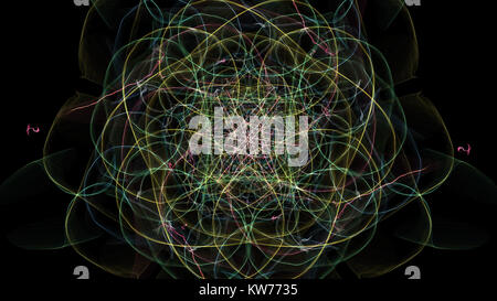 Symmetrische und farbenfrohen Design durch digitale Grafik gemacht. Seide Symmetrie Serie. Stockfoto