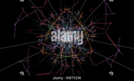 Symmetrische und farbenfrohen Design durch digitale Grafik gemacht. Seide Symmetrie Serie. Stockfoto