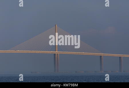 Die Bob Graham Sunshine Skyway Bridge, die ICH 75 in Tampa Bay, Florida. Stockfoto