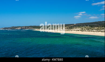 Die australische Küste bei Gnarabup in Margaret River, Western Australia. Stockfoto