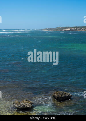 Die australische Küste bei Gnarabup in Margaret River, Western Australia. Stockfoto