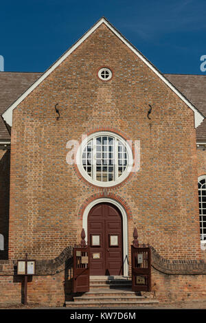 Bruton Parish Church in Colonial Williamsburg. Stockfoto