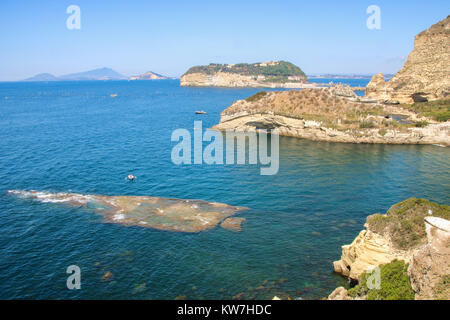 Landschaft von Küste und den Golf von Posillipo und pollio's Villa, Neapel, Italien Stockfoto