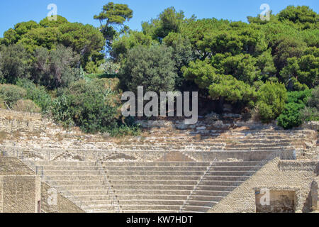 Das römische Theater in Publius Vedius Pollio Villa Neapel, Italien Stockfoto