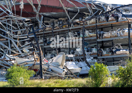 Hurrikan "Harvey" 2017 Sturmschäden. Stockfoto