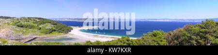 Cies Inseln, Nationalpark Maritime-Terrestrial der Atlantischen Inseln von Galicien in Spanien. Stockfoto