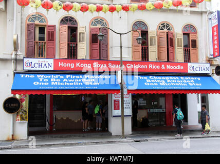 Michelin Stern ausgezeichneten Hawker Chans in Singapur Stockfoto